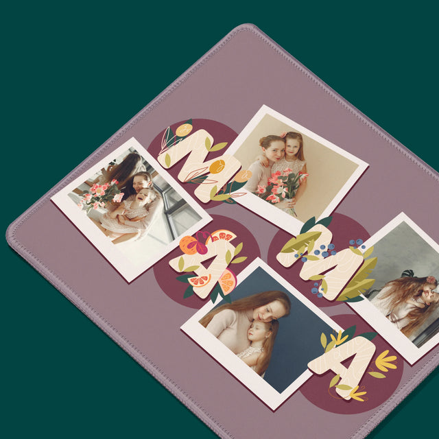 Fotokoláž: Písmená Mama - Podložka Pod Myš