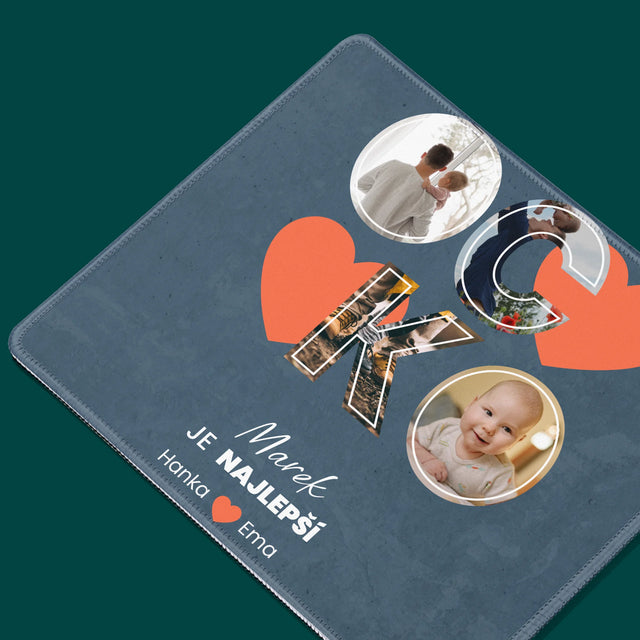 Fotokoláž: Ocko Je Najlepší - Podložka Pod Myš