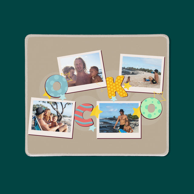 Fotokoláž: Písmená Ocko - Podložka Pod Myš