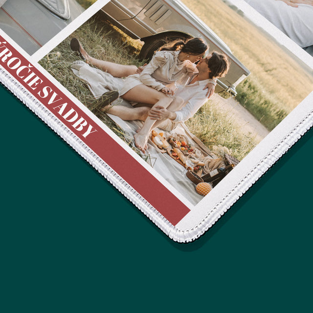 Fotokoláž: Prvé Výročie Srdce - Podložka Pod Myš