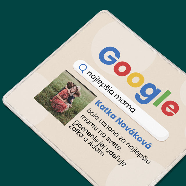 Fotografia A Podpis: Najlepšia Mama Výsledok Google - Podložka Pod Myš