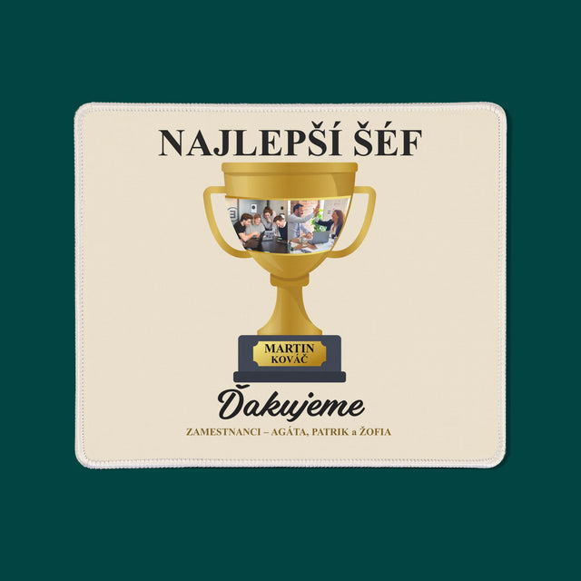 Fotokoláž: Pohár Pre Najlepšieho Šéfa - Podložka Pod Myš
