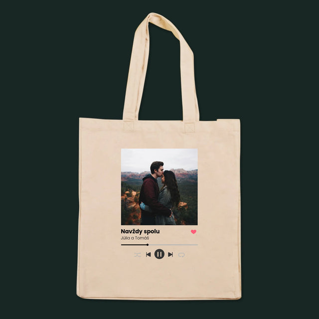Fotografia A Podpis: Spotify S Tvojou Fotografiou - Plátená Taška