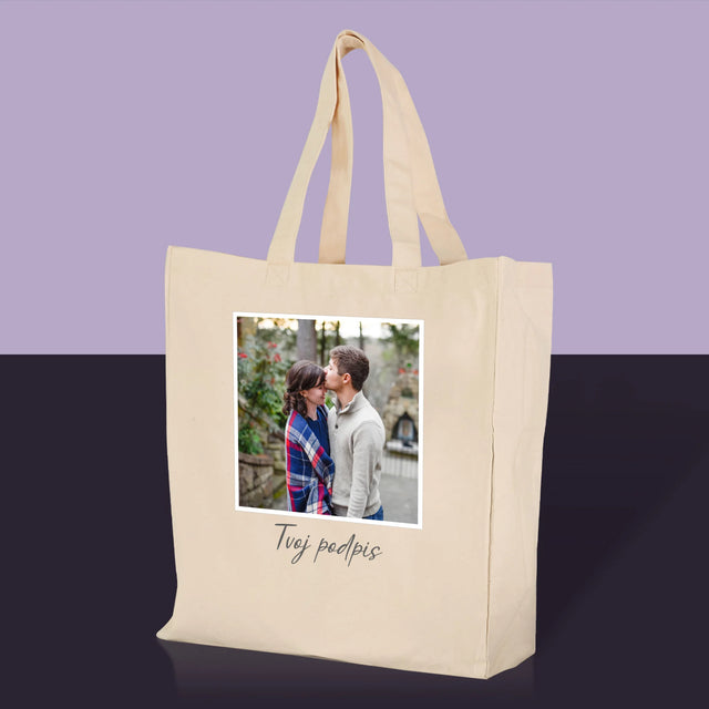 Fotografia A Podpis: Tvoja Fotografia A Podpis - Plátená Taška