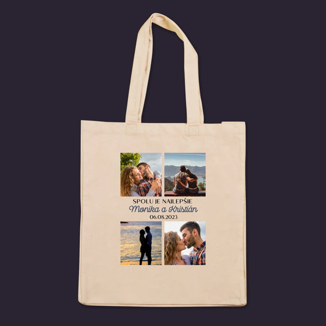 Fotokoláž: Spolu Nám Je Najlepšie - Plátená Taška