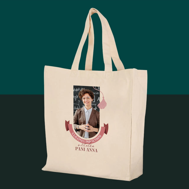 Fotografia A Podpis: Najlepšia Učiteľka Pod Slnkom - Plátená Taška