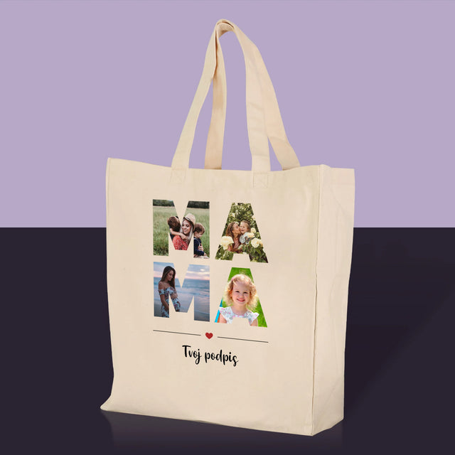 Slovo Z Fotografií: Mama Z Tvojich Fotografií - Plátená Taška