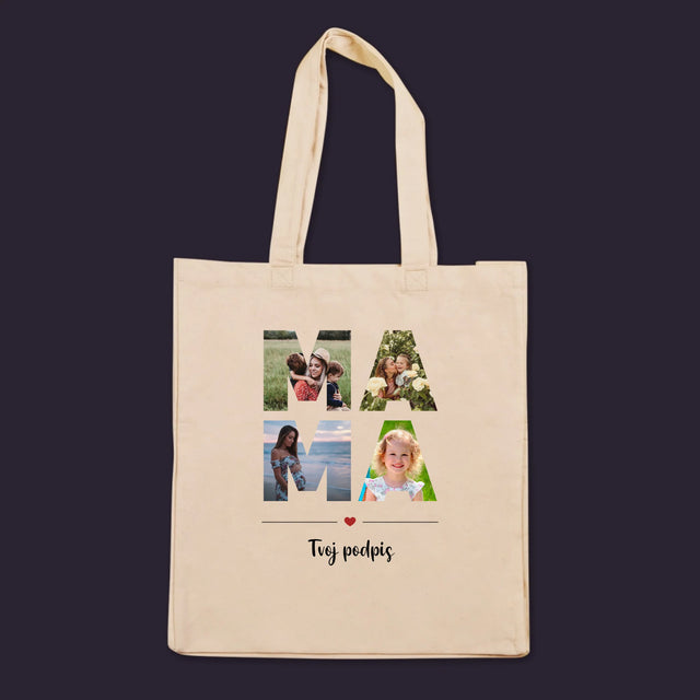 Slovo Z Fotografií: Mama Z Tvojich Fotografií - Plátená Taška