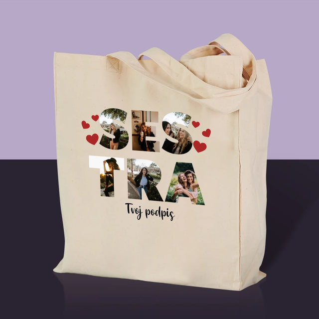 Slovo Z Fotografií: Sestra Z Tvojich Fotografií - Plátená Taška