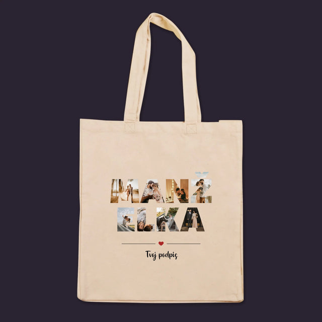 Slovo Z Fotografií: Manželka Z Tvojich Fotografií - Plátená Taška