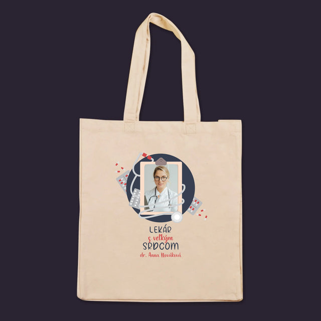 Fotografia A Podpis: Lekár S Veľkým Srdcom - Plátená Taška