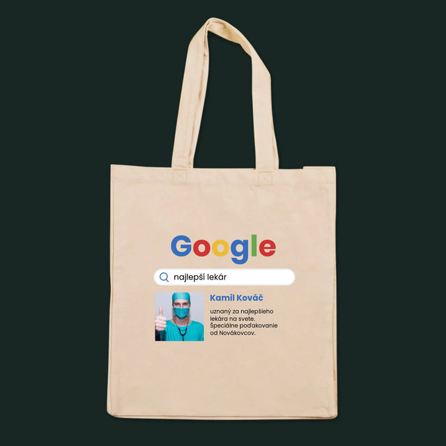 Fotografia A Podpis: Najlepší Lekár Výsledok Google - Plátená Taška