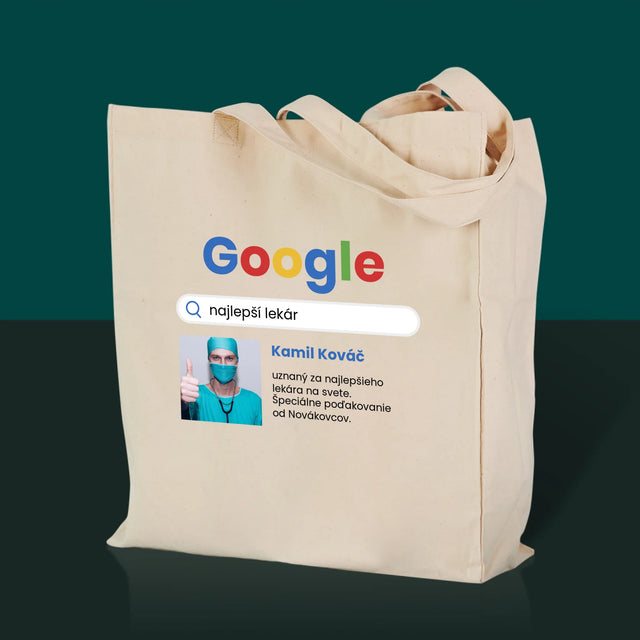 Fotografia A Podpis: Najlepší Lekár Výsledok Google - Plátená Taška