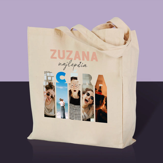 Fotokoláž: Najlepšia Dcéra - Plátená Taška