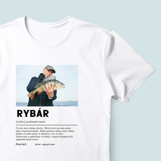 Fotografia A Podpis: Definícia Rybára - Pánske Tričko