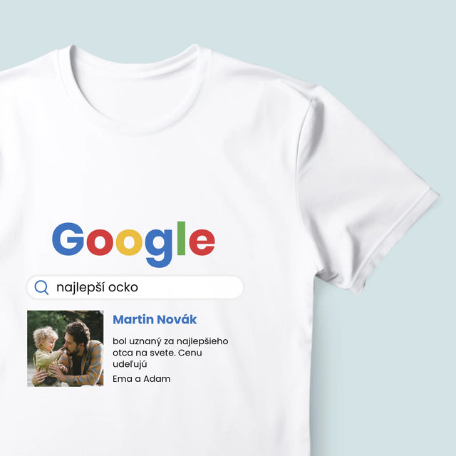 Fotografia A Podpis: Najlepší Ocko Výsledok Google - Pánske Tričko