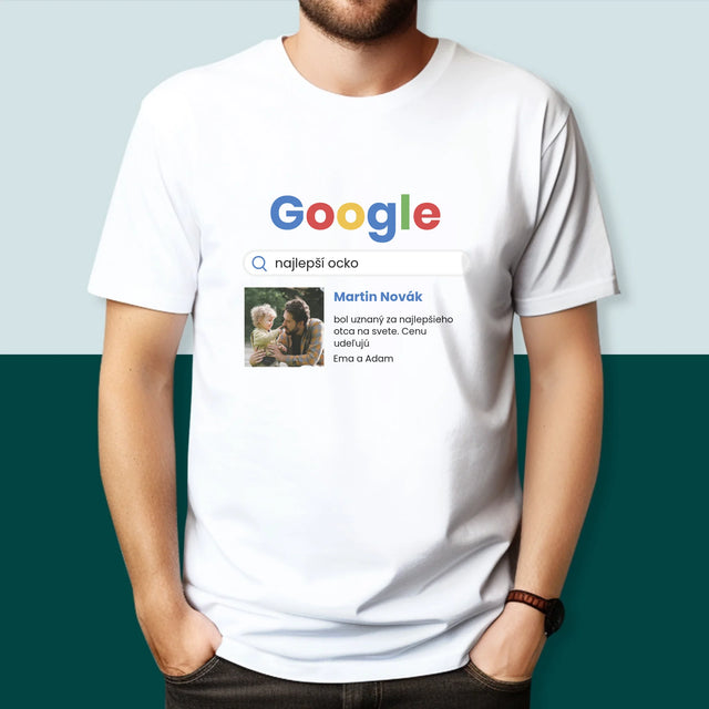 Fotografia A Podpis: Najlepší Ocko Výsledok Google - Pánske Tričko