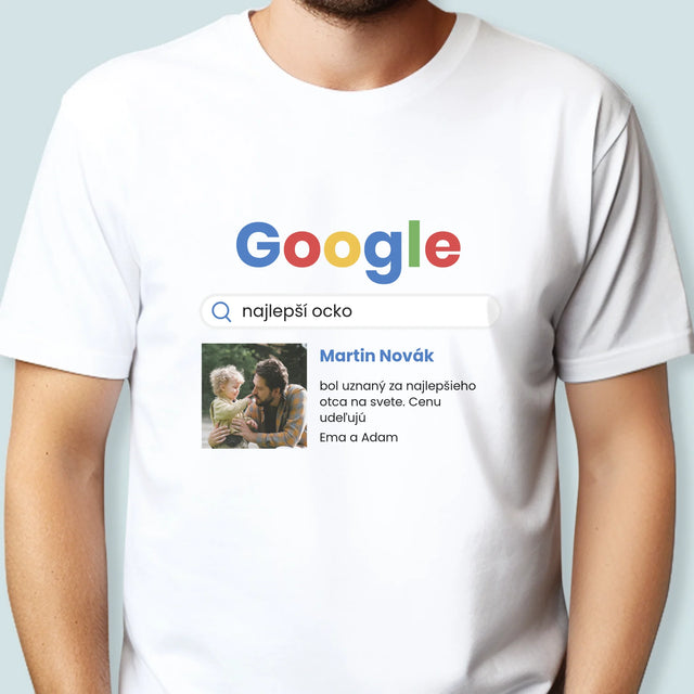 Fotografia A Podpis: Najlepší Ocko Výsledok Google - Pánske Tričko