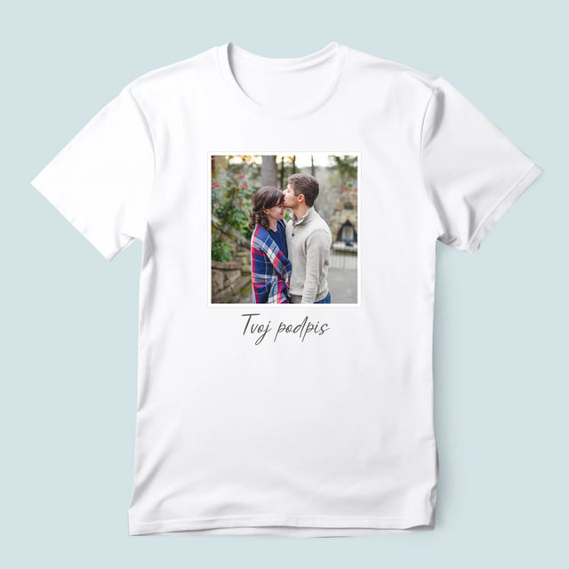 Fotografia A Podpis: Tvoja Fotografia A Podpis - Pánske Tričko