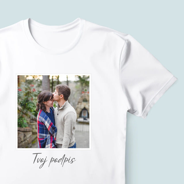 Fotografia A Podpis: Tvoja Fotografia A Podpis - Pánske Tričko