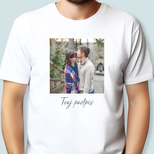 Fotografia A Podpis: Tvoja Fotografia A Podpis - Pánske Tričko