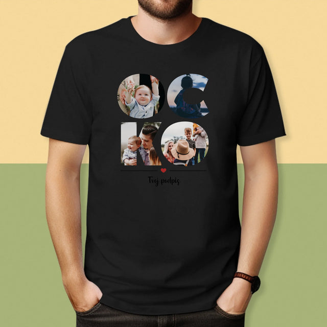 Slovo Z Fotografií: Ocko Z Tvojich Fotografií - Pánske Tričko