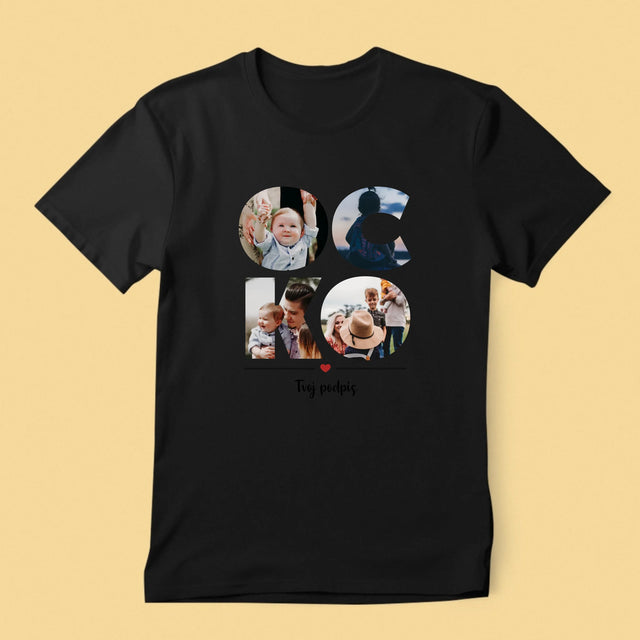 Slovo Z Fotografií: Ocko Z Tvojich Fotografií - Pánske Tričko