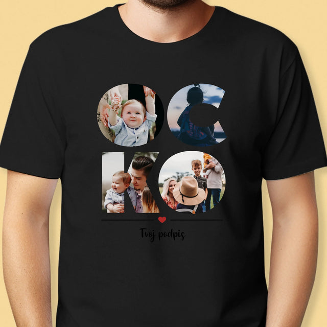 Slovo Z Fotografií: Ocko Z Tvojich Fotografií - Pánske Tričko