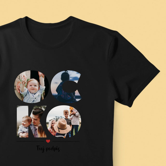 Slovo Z Fotografií: Ocko Z Tvojich Fotografií - Pánske Tričko