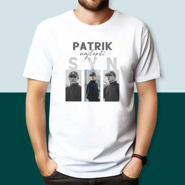 Fotokoláž: Najlepší Syn - Pánske Tričko