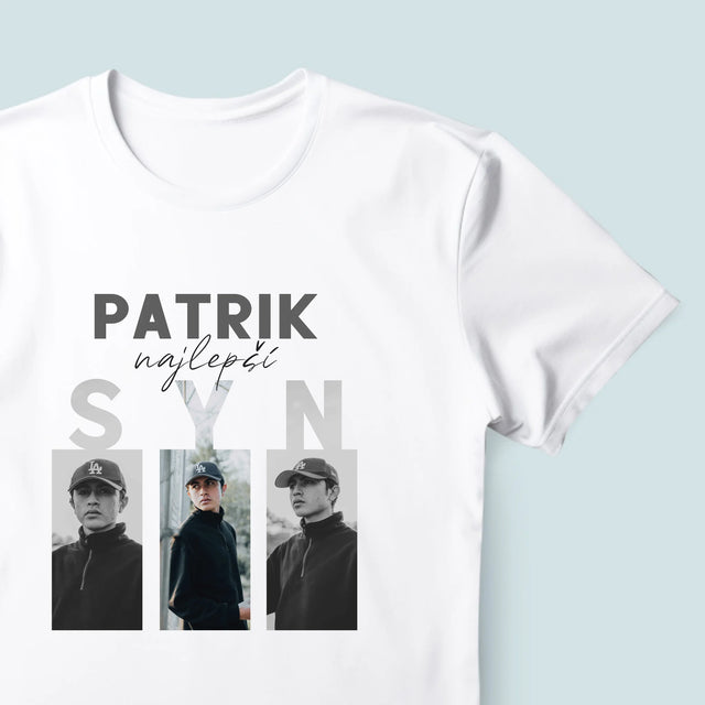 Fotokoláž: Najlepší Syn - Pánske Tričko