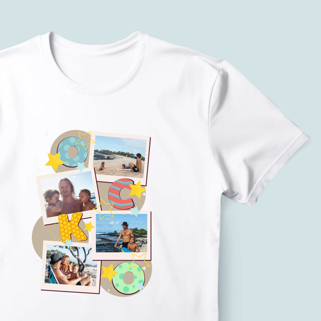 Fotokoláž: Písmená Ocko - Pánske Tričko