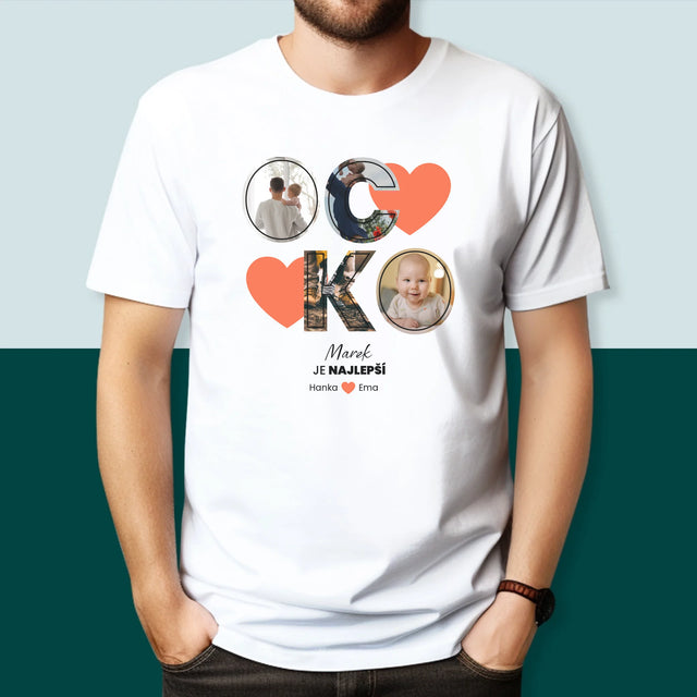 Fotokoláž: Ocko Je Najlepší - Pánske Tričko