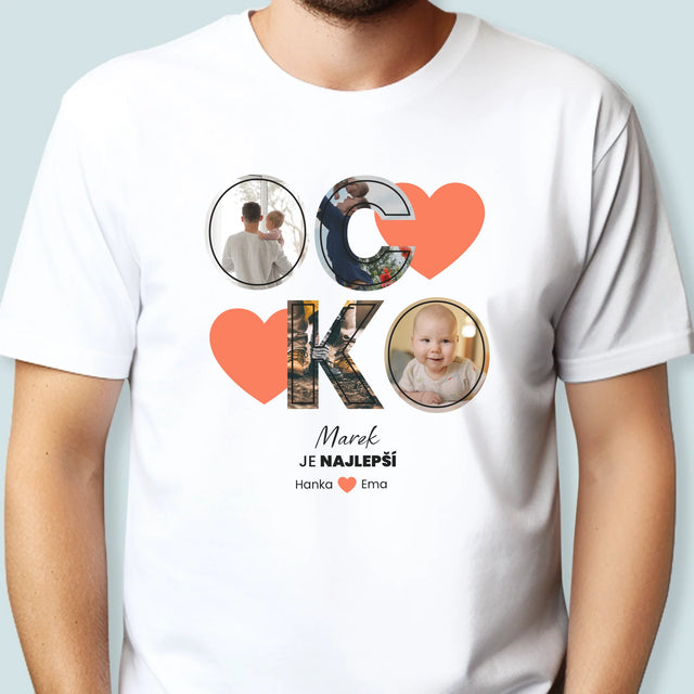 Fotokoláž: Ocko Je Najlepší - Pánske Tričko