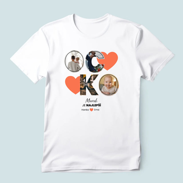 Fotokoláž: Ocko Je Najlepší - Pánske Tričko