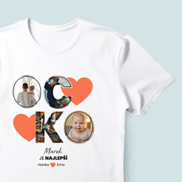 Fotokoláž: Ocko Je Najlepší - Pánske Tričko