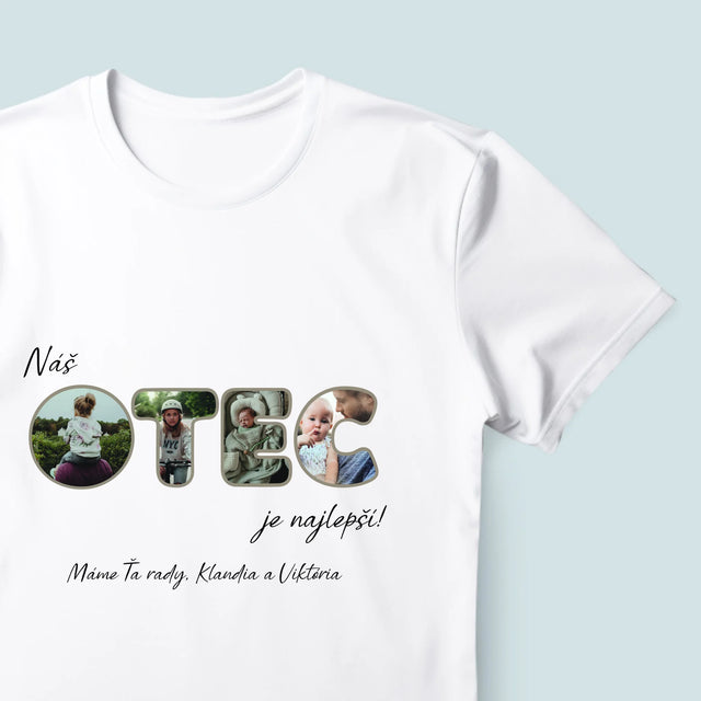 Slovo Z Fotografií: Náš Otec Je Najlepší - Pánske Tričko