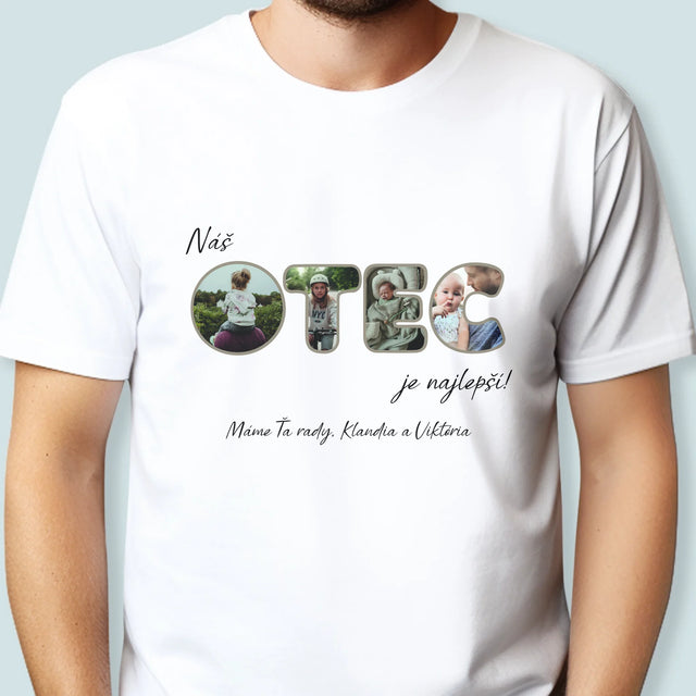 Slovo Z Fotografií: Náš Otec Je Najlepší - Pánske Tričko