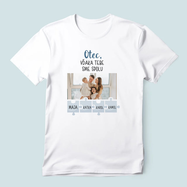 Fotografia A Podpis: Otec, Vďaka Tebe Sme Spolu - Pánske Tričko