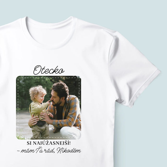 Fotografia A Podpis: Najúžasnejší Otec - Pánske Tričko