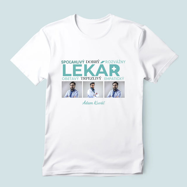 Fotokoláž: Lekár Črty - Pánske Tričko