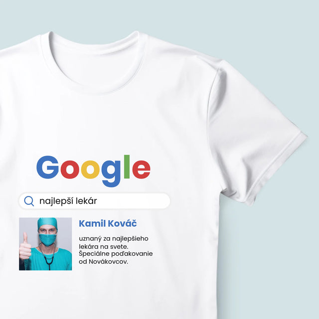 Fotografia A Podpis: Najlepší Lekár Výsledok Google - Pánske Tričko