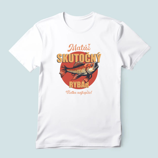 Meno A Podpis: Skutočný Rybár - Pánske Tričko