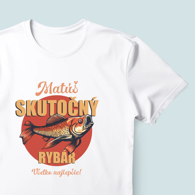 Meno A Podpis: Skutočný Rybár - Pánske Tričko