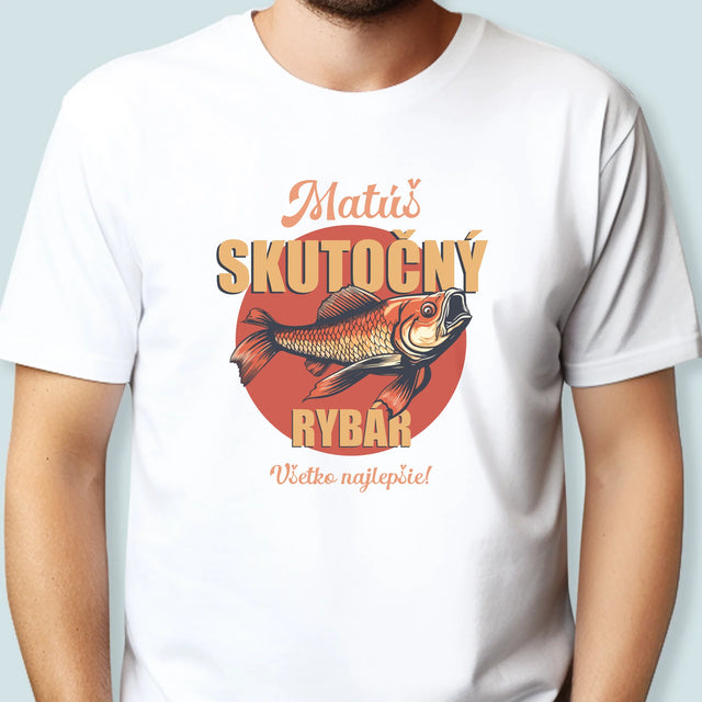 Meno A Podpis: Skutočný Rybár - Pánske Tričko