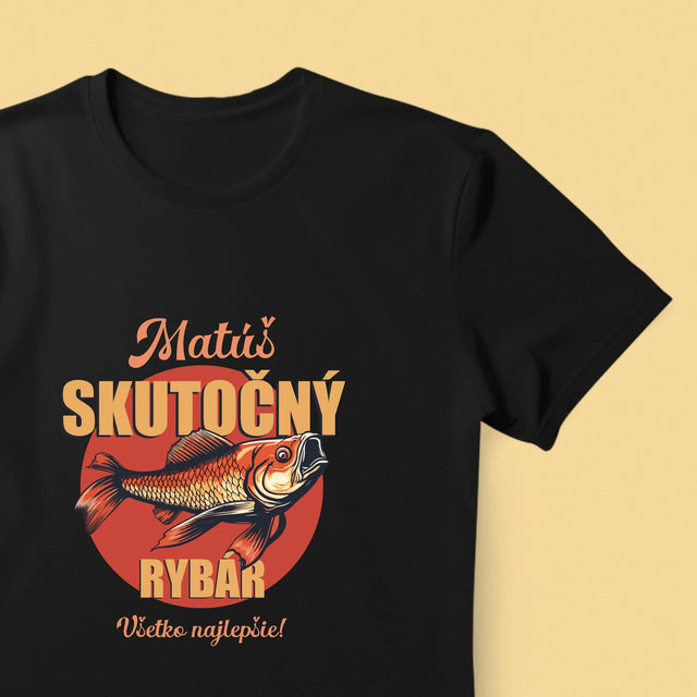 Meno A Podpis: Skutočný Rybár - Pánske Tričko