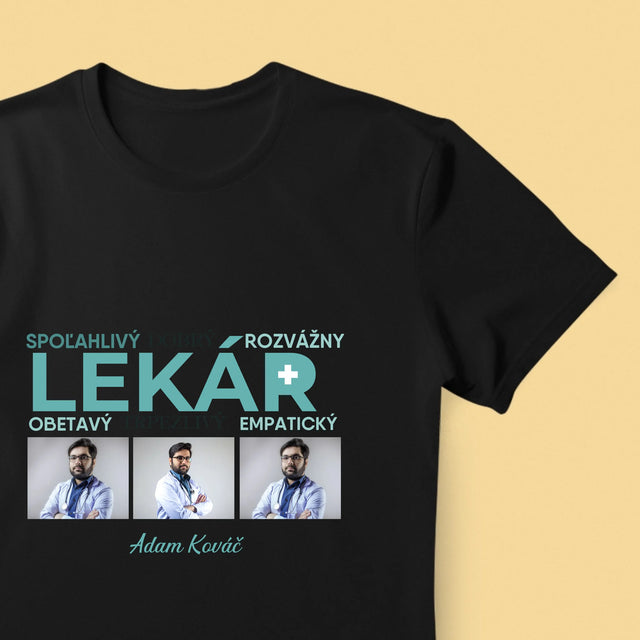 Fotokoláž: Lekár Črty - Pánske Tričko