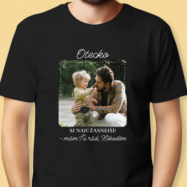 Fotografia A Podpis: Najúžasnejší Otec - Pánske Tričko