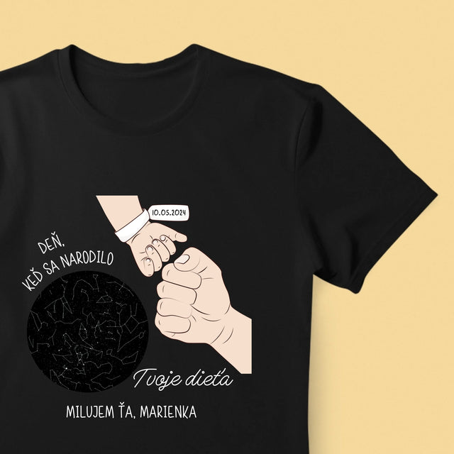 Mapa Hviezd: Deň, Keď Sa Narodilo Tvoje Dieťa - Pánske Tričko