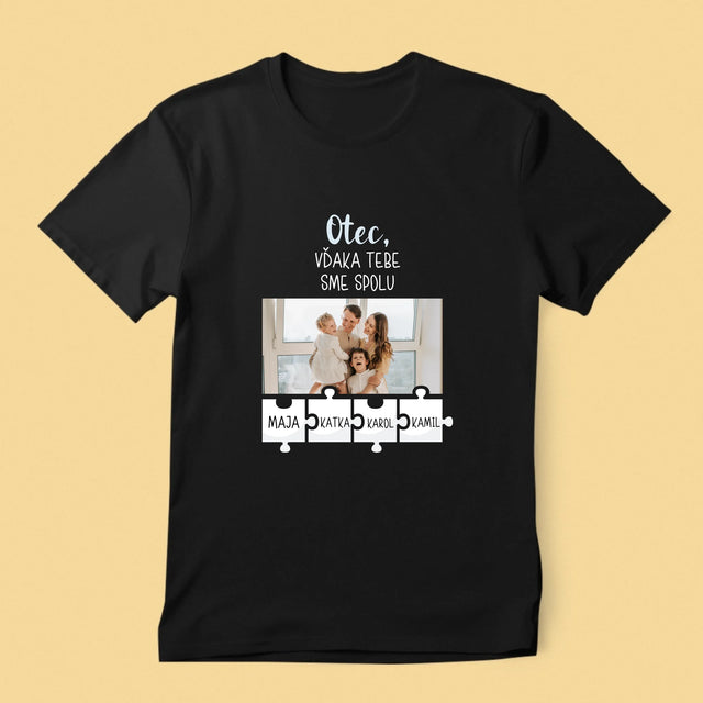 Fotografia A Podpis: Otec, Vďaka Tebe Sme Spolu - Pánske Tričko